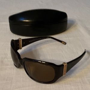 RALPH LAUREN Vintage Logo Sunglasses Gold Brown